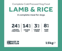 Millie's Paws Lamb and Rice Cold Pressed Dog Food